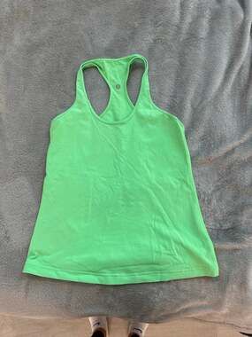 Neon Green Lulu lemon tank top size 8